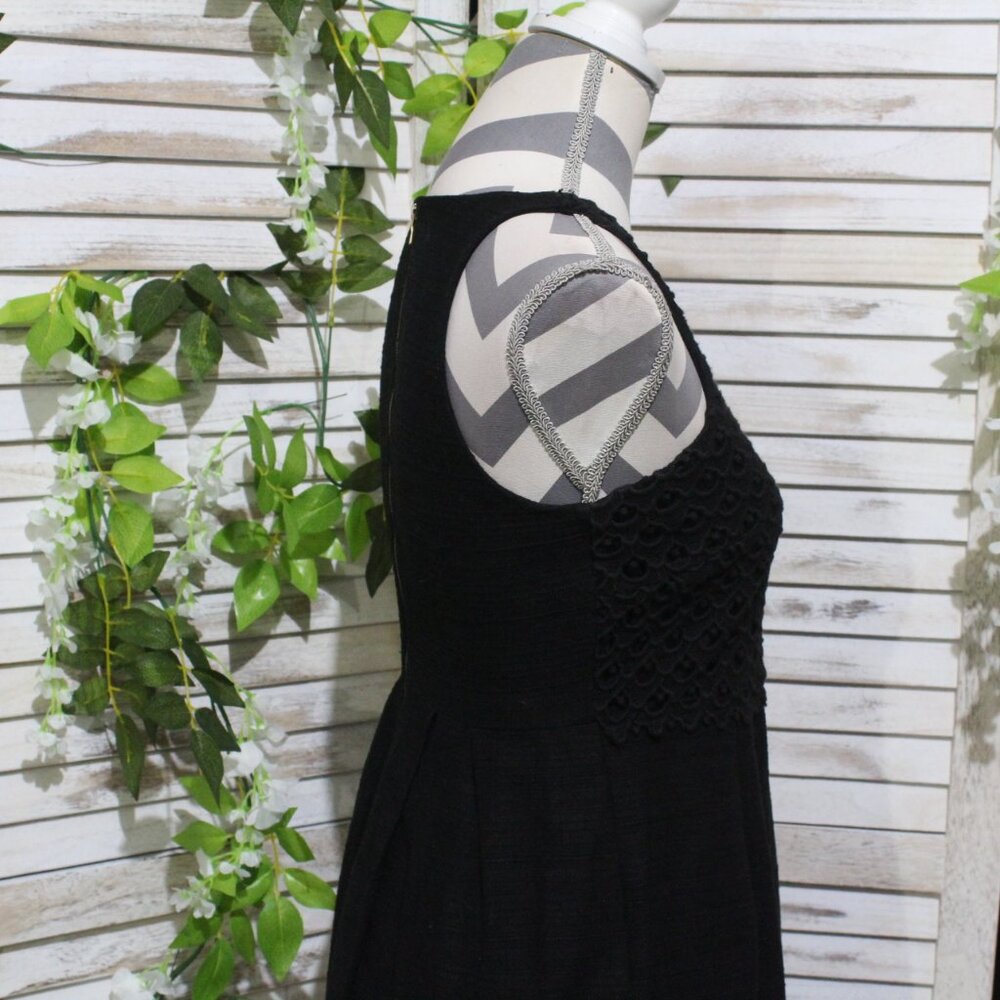 loft sleeveless A-line mini black dress (37) - Picture 6 of 15